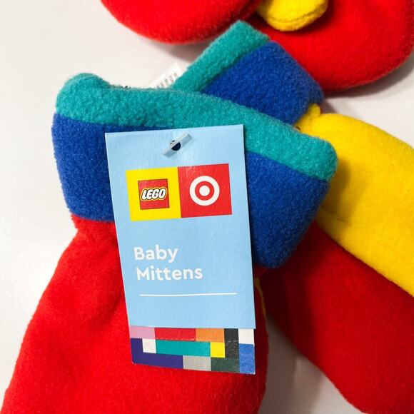 LEGO x Target Baby Color Block Fleece Mittens Sz 12-24  1 pair outdoor‎ winter - Picture 3 of 5